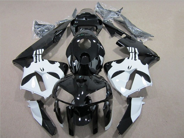 Carénages Moto CBR 600 RR 2005-2006 - Noir Blanc Carénages Moto CBR 600 RR 2005-2006 - Noir Blanc