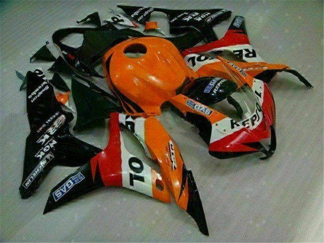Carénages Moto CBR 600 RR 2007-2008 - Orange Noir Repsol