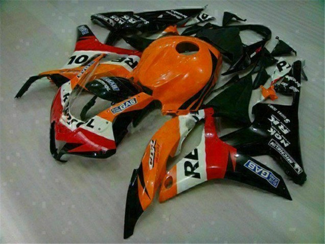 Carénages Moto CBR 600 RR 2007-2008 - Orange Noir Repsol