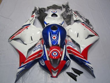Carénages Moto CBR 600 RR 2009-2012 - Blanc Bleu Rouge