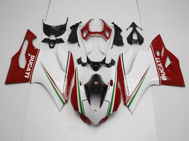 Carénages Moto Ducati 1199 2011-2014 - Blanc Rouge