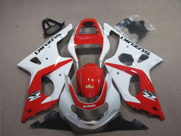 Carénages Moto GSXR 1000 K3 2003-2004 - Rouge Blanc Carénages Moto GSXR 1000 K3 2003-2004 - Rouge Blanc