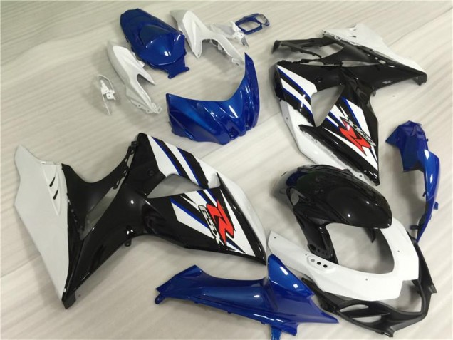 Carénages Moto GSXR 1000 K9 2009-2016 - Blanc Bleu Noir Carénages Moto GSXR 1000 K9 2009-2016 - Blanc Bleu Noir