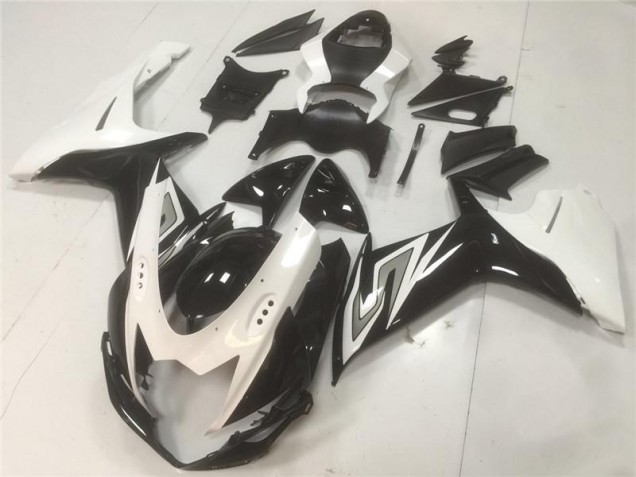 Carénages Moto GSXR 600 / 750 K11 2011-2024 - Noir Blanc Carénages Moto GSXR 600 / 750 K11 2011-2024 - Noir Blanc