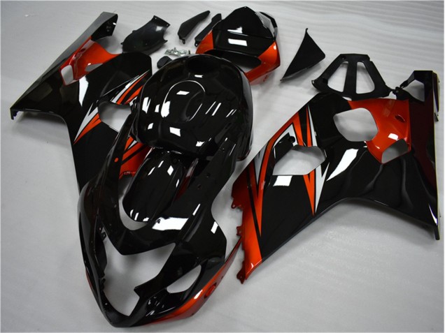 Carénages Moto GSXR 600 / 750 K4 2004-2005 - Orange Noir Carénages Moto GSXR 600 / 750 K4 2004-2005 - Orange Noir
