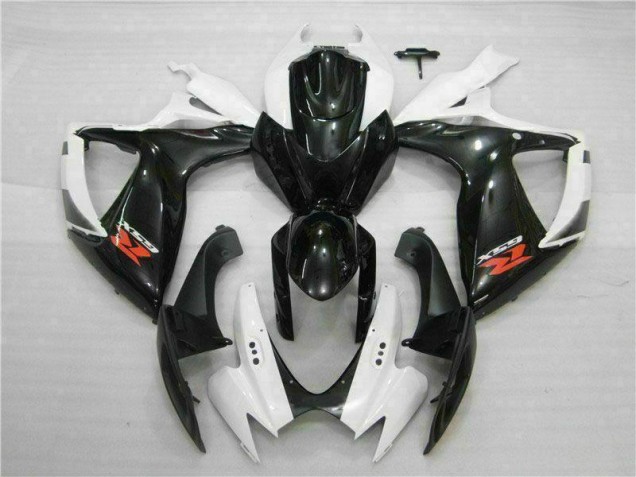 Carénages Moto GSXR 600 / 750 K6 2006-2007 - Blanc Noir Carénages Moto GSXR 600 / 750 K6 2006-2007 - Blanc Noir