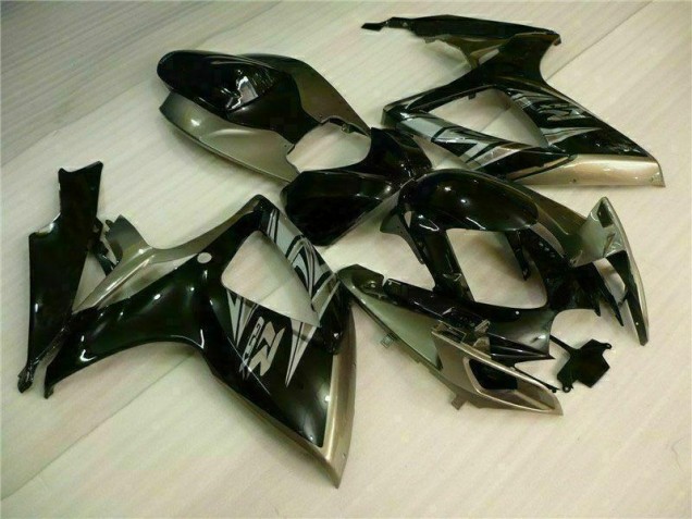 Carénages Moto GSXR 600 / 750 K6 2006-2007 - Noir Gris Carénages Moto GSXR 600 / 750 K6 2006-2007 - Noir Gris