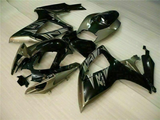 Carénages Moto GSXR 600 / 750 K6 2006-2007 - Noir Gris Carénages Moto GSXR 600 / 750 K6 2006-2007 - Noir Gris