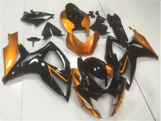 Carénages Moto GSXR 600 / 750 K6 2006-2007 - Noir Orange Carénages Moto GSXR 600 / 750 K6 2006-2007 - Noir Orange