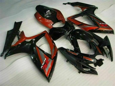 Carénages Moto GSXR 600 / 750 K6 2006-2007 - Noir Rouge
