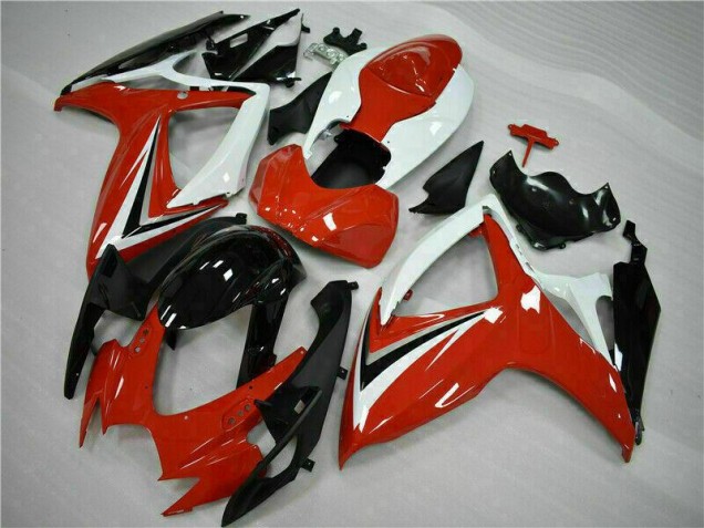 Carénages Moto GSXR 600 / 750 K6 2006-2007 - Rouge Blanc Carénages Moto GSXR 600 / 750 K6 2006-2007 - Rouge Blanc