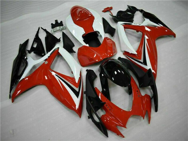 Carénages Moto GSXR 600 / 750 K6 2006-2007 - Rouge Blanc Carénages Moto GSXR 600 / 750 K6 2006-2007 - Rouge Blanc
