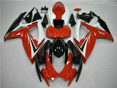 Carénages Moto GSXR 600 / 750 K6 2006-2007 - Rouge Blanc