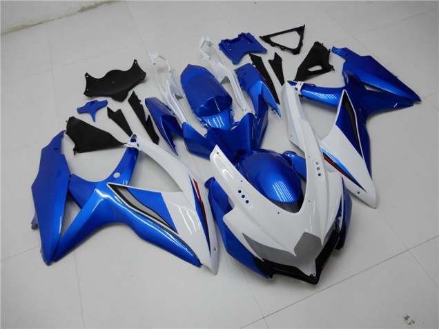 Carénages Moto GSXR 600 / 750 K8 2008-2010 - Blanc Bleu Carénages Moto GSXR 600 / 750 K8 2008-2010 - Blanc Bleu