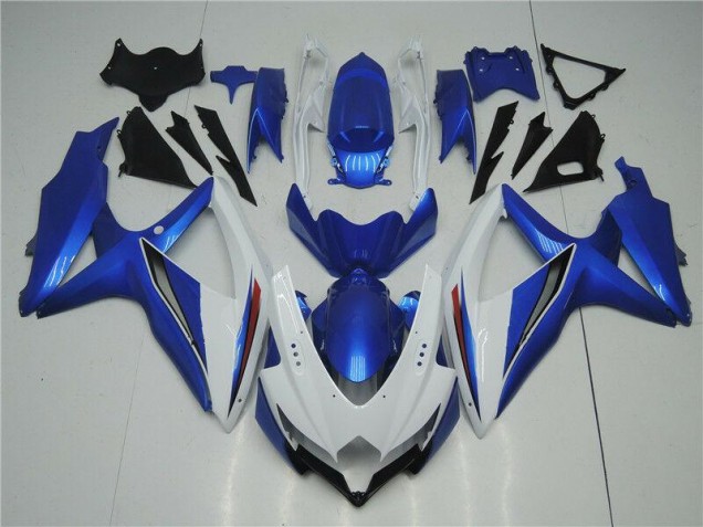 Carénages Moto GSXR 600 / 750 K8 2008-2010 - Blanc Bleu Carénages Moto GSXR 600 / 750 K8 2008-2010 - Blanc Bleu