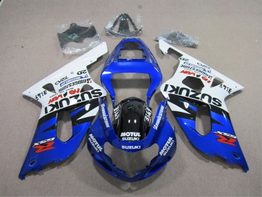 Carénages Moto GSXR 600 K1 K2 K3 2001-2003 - Bleu Blanc Motul