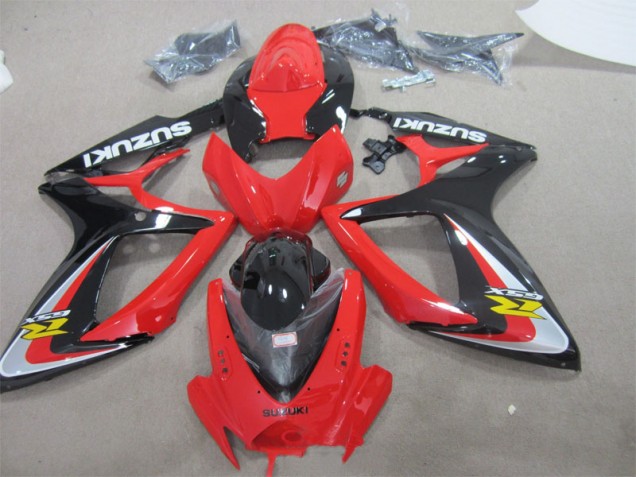 Carénages Moto GSXR 600 K6 2006-2007 - Rouge Noir Carénages Moto GSXR 600 K6 2006-2007 - Rouge Noir