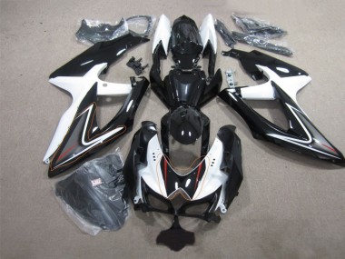 Carénages Moto GSXR 600 K8 2008-2010 - Noir Blanc