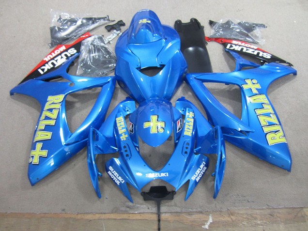 Carénages Moto GSXR 750 K6 2006-2007 - Bleu Jaune Rizla Carénages Moto GSXR 750 K6 2006-2007 - Bleu Jaune Rizla