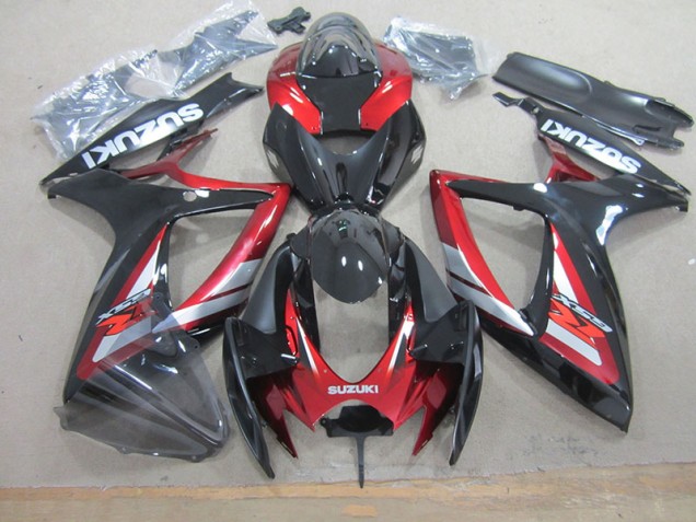 Carénages Moto GSXR 750 K6 2006-2007 - Noir Rouge Carénages Moto GSXR 750 K6 2006-2007 - Noir Rouge