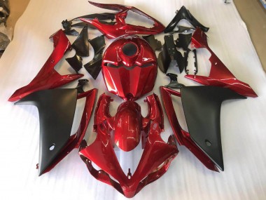 Carénages Moto R1 2007-2008 - Noir Mat Rouge