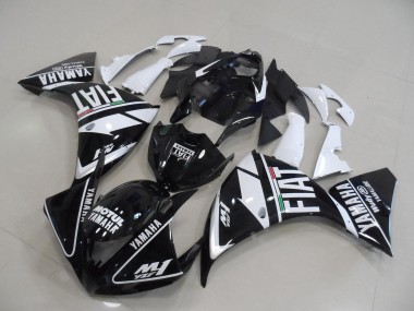 Carénages Moto R1 2009-2011 - Noir Blanc Fiat