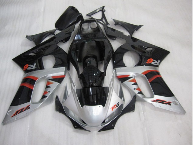 Carénages Moto R6 1998-2002 - Noir Argent