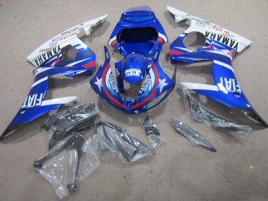 Carénages Moto R6 2003-2005 - Bleu Blanc Motul Fiat