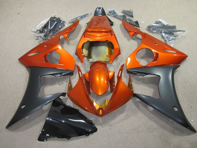 Carénages Moto R6 2003-2005 - Orange Noir Carénages Moto R6 2003-2005 - Orange Noir