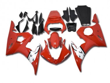 Carénages Moto R6 2003-2005 - Rouge Blanc