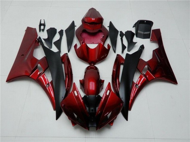 Carénages Moto R6 2006-2007 - Rouge Noir Carénages Moto R6 2006-2007 - Rouge Noir