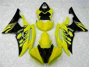 Carénages Moto R6 2008-2016 - Jaune Noir