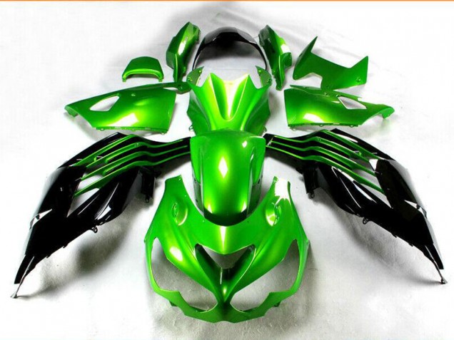Carénages Moto ZX14R ZZR 1400 2012-2021 - Noir Vert Carénages Moto ZX14R ZZR 1400 2012-2021 - Noir Vert