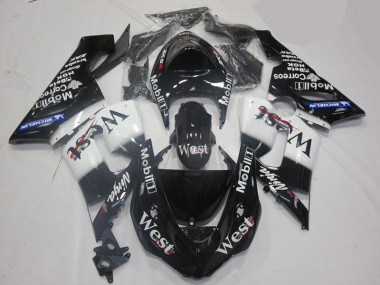 Carénages Moto ZX6R 2005-2006 - Blanc Noir