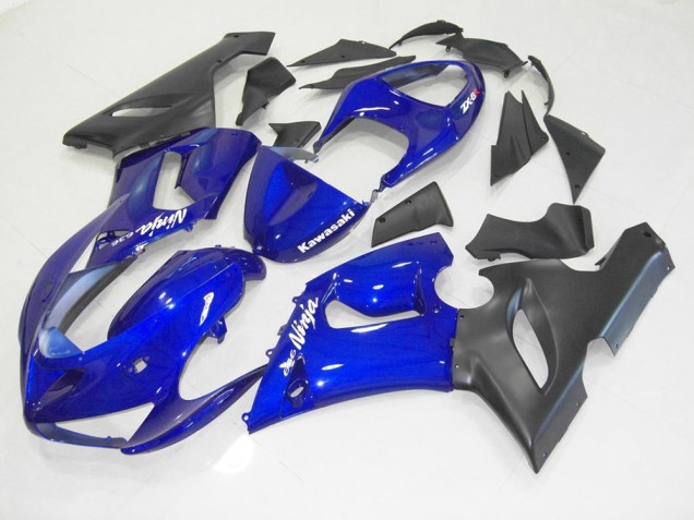 Carénages Moto ZX6R 2005-2006 - Bleu Noir Carénages Moto ZX6R 2005-2006 - Bleu Noir