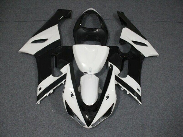 Carénages Moto ZX6R 2005-2006 - Noir Blanc Carénages Moto ZX6R 2005-2006 - Noir Blanc