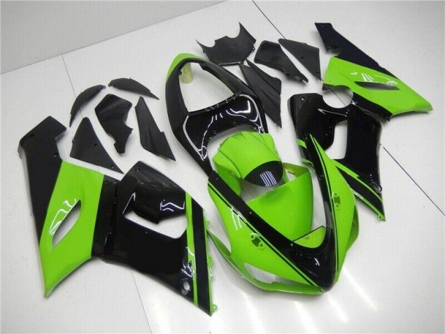 Carénages Moto ZX6R 2005-2006 - Vert Noir Carénages Moto ZX6R 2005-2006 - Vert Noir
