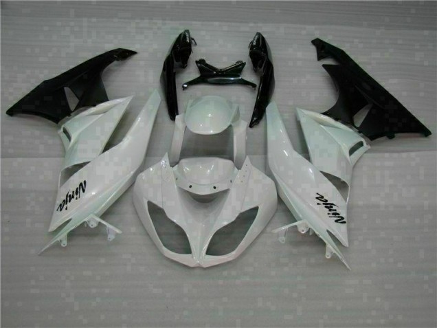 Carénages Moto ZX6R 2009-2012 - Blanc Noir Carénages Moto ZX6R 2009-2012 - Blanc Noir