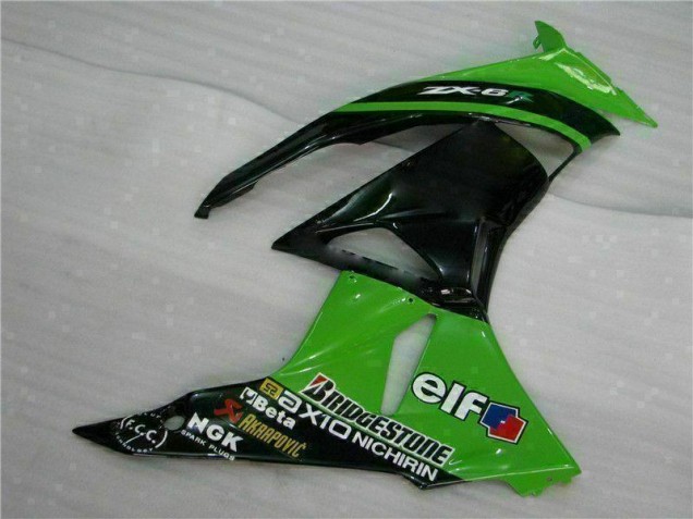 Carénages Moto ZX6R 2009-2012 - Vert Noir Carénages Moto ZX6R 2009-2012 - Vert Noir