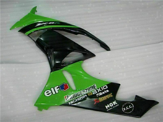 Carénages Moto ZX6R 2009-2012 - Vert Noir Carénages Moto ZX6R 2009-2012 - Vert Noir