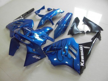 Carénages Moto ZX9R 1994-1997 - Bleu Noir Flamme