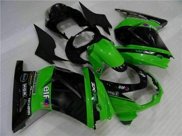 Carrosserie Moto EX250 2008-2012 - Noir Vert Carrosserie Moto EX250 2008-2012 - Noir Vert