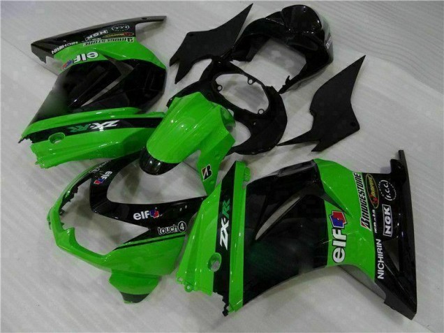 Carrosserie Moto EX250 2008-2012 - Noir Vert Carrosserie Moto EX250 2008-2012 - Noir Vert