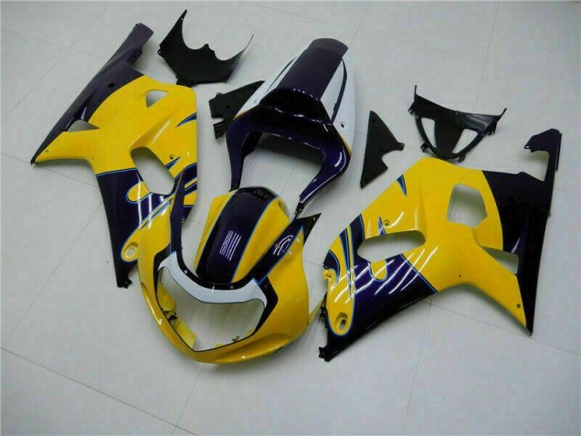 Carrosserie Moto GSXR 600 / 750 K1 K2 K3 2001-2003 - Jaune Carrosserie Moto GSXR 600 / 750 K1 K2 K3 2001-2003 - Jaune