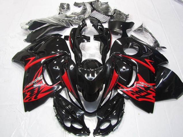 Carrosserie Moto GSXR 1300 Hayabusa 2008-2019 - Noir Rouge Carrosserie Moto GSXR 1300 Hayabusa 2008-2019 - Noir Rouge