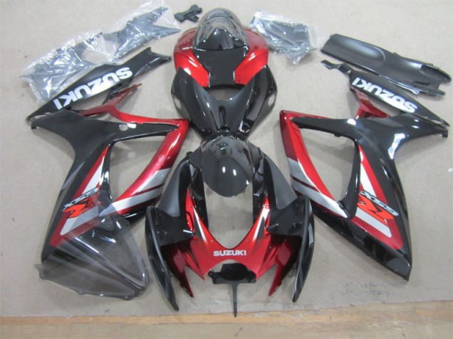 Carrosserie Moto GSXR 600 K6 2006-2007 - Noir Rouge Carrosserie Moto GSXR 600 K6 2006-2007 - Noir Rouge
