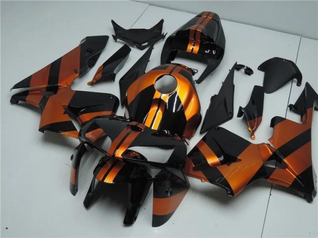 Kit Carénages Motos CBR 600 RR 2005-2006 - Orange Noir Kit Carénages Motos CBR 600 RR 2005-2006 - Orange Noir