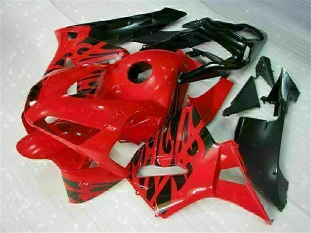 Kit Carénages Motos Complet CBR 600 RR 2003-2004 - Rouge Noir Kit Carénages Motos Complet CBR 600 RR 2003-2004 - Rouge Noir