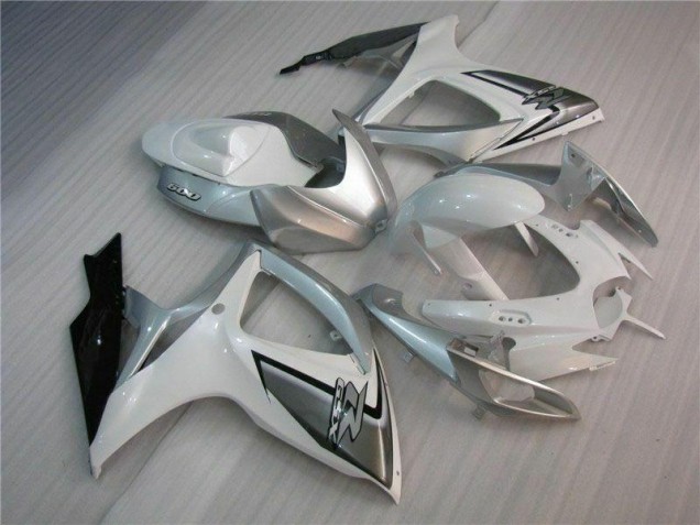 Kit Carénages Motos Complet GSXR 600 / 750 K6 2006-2007 - Blanc Argent Kit Carénages Motos Complet GSXR 600 / 750 K6 2006-2007 - Blanc Argent