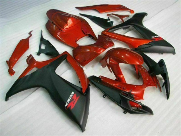 Kit Carénages Motos Complet GSXR 600 / 750 K6 2006-2007 - Rouge Noir Kit Carénages Motos Complet GSXR 600 / 750 K6 2006-2007 - Rouge Noir